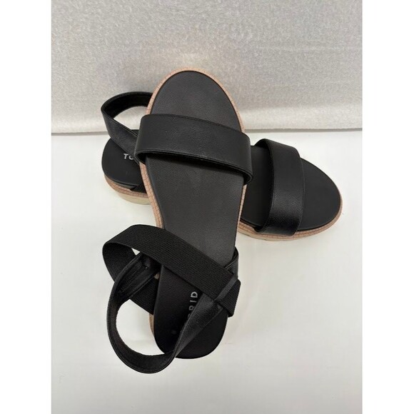 Women's Torrid Sandals Black Size 11WW Double Strap Stretch - Picture 1 of 4